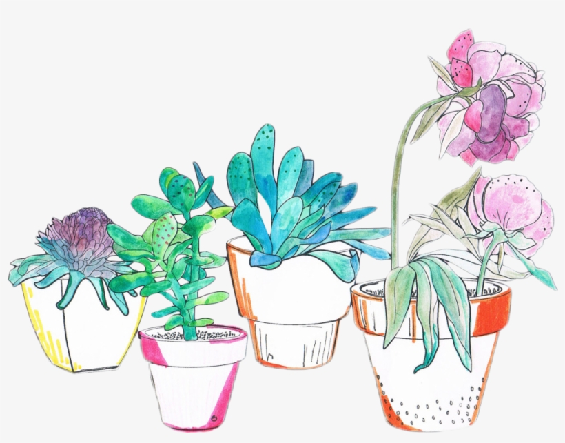 Report Abuse - Aesthetic Watercolor Flowers Png, transparent png