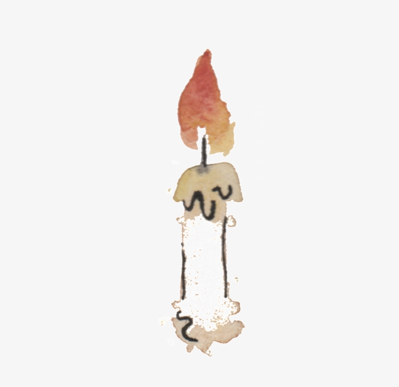 This Graphics Is Candle Watercolor Hand Painted Transparent - Watercolor Painting, transparent png