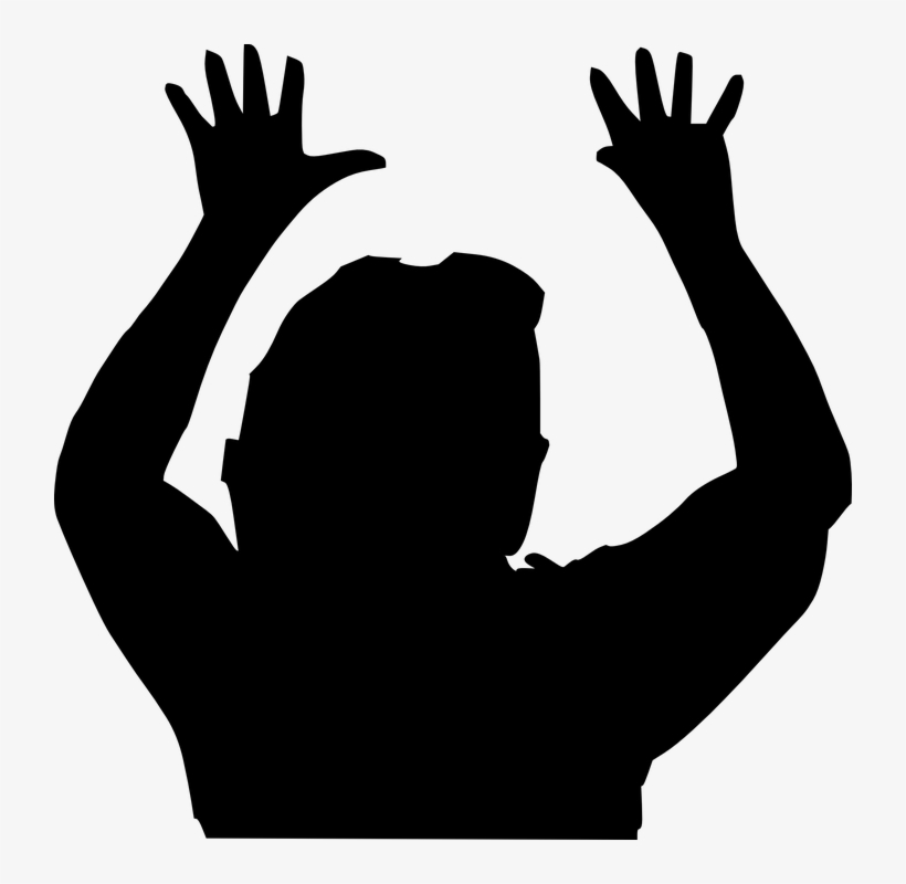 Pray Silhouette At Getdrawings - Raising Hands, transparent png