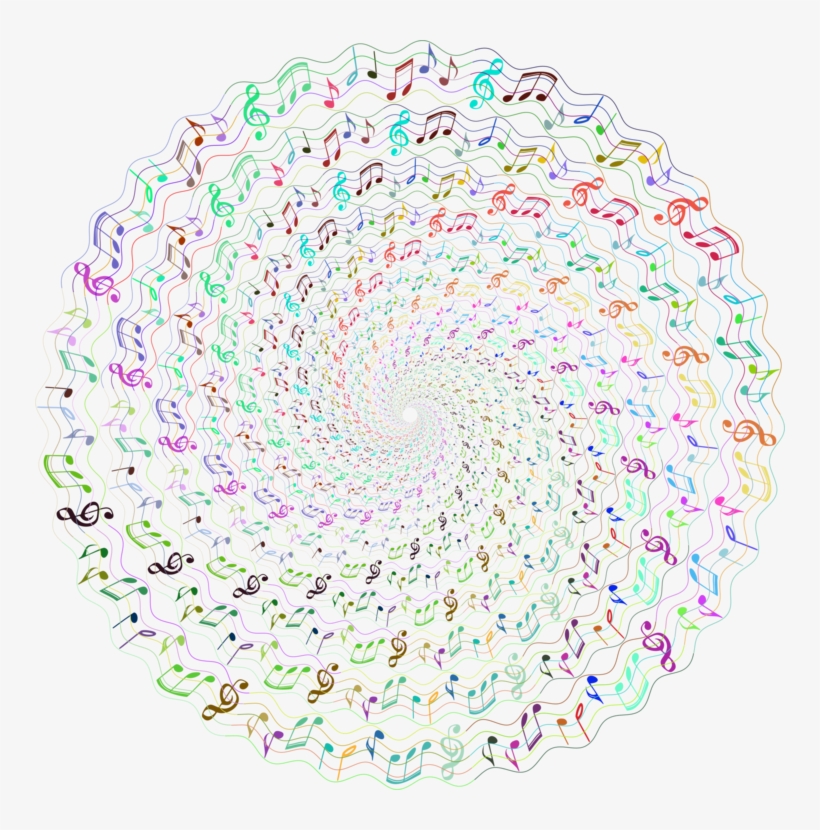 Drawing Line Art Musical Note Musical Theatre Circle - Music Notes In A Circle, transparent png