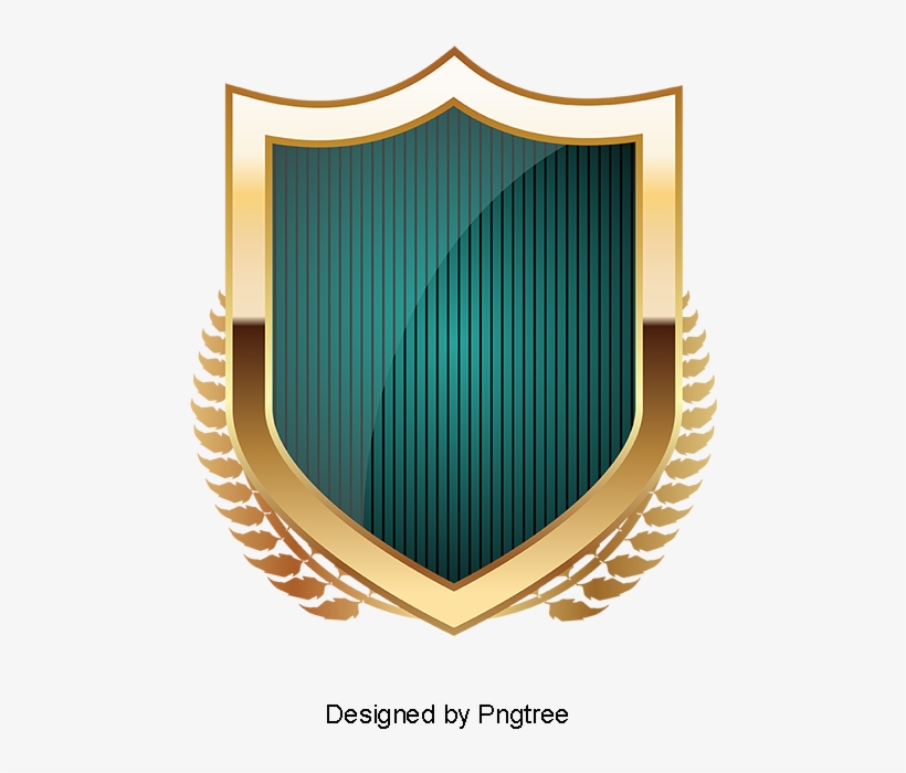 Vector Hand-painted Golden Shield, Vector, Hand Painted, - Emblem, transparent png