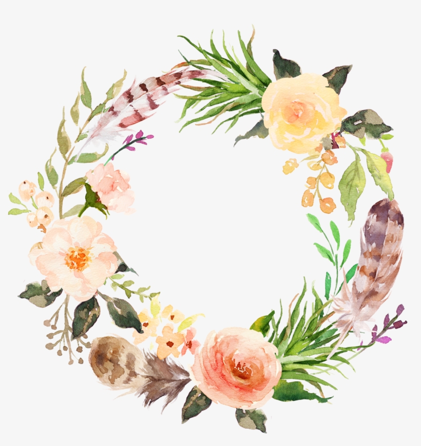 Stock Flower Clip Art Aesthetic Style Floral Wreath - Floral Wreath, transparent png