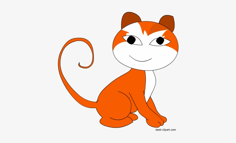 Orange And White Cat Free Clip Art - Clip Art, transparent png