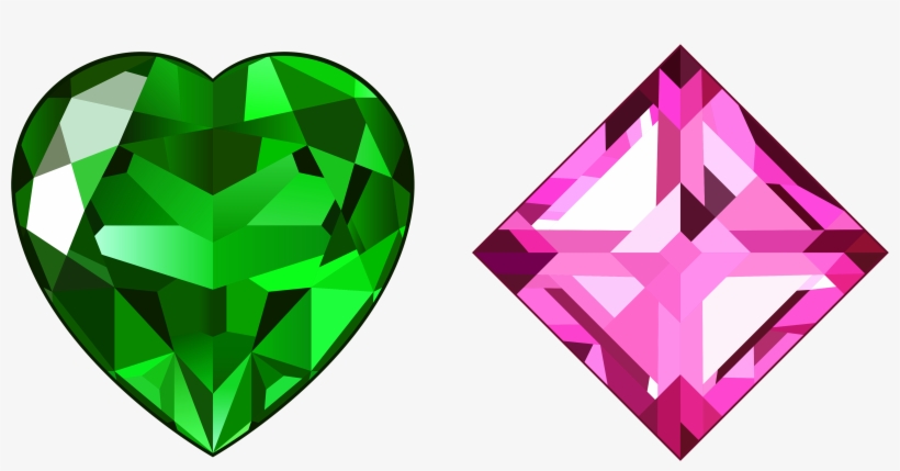 Transparent Green And Pink Diamonds Png Clipart - Diamonds Clipart Png, transparent png