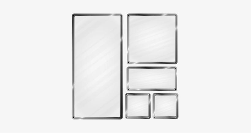 Silver Metallic Frame Glass Effect, Frame, Metallic, - Green Metallic Frame, transparent png