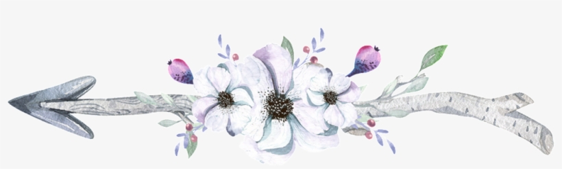This Graphics Is White Flower Arrow Watercolor Hand - Hübsche Watercolor-flieder-gruppe Lendenkissen, transparent png