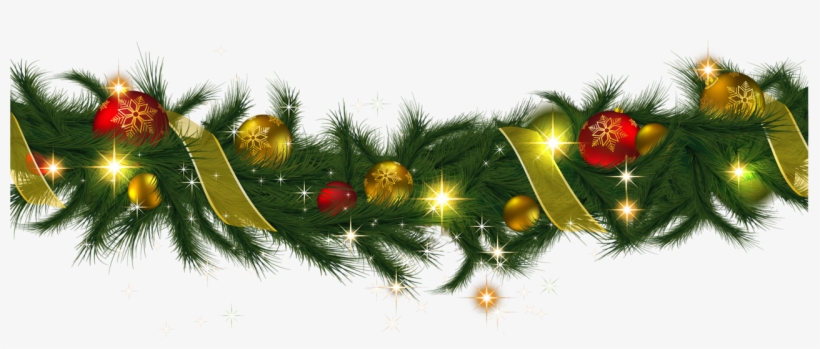 Christmas - Christmas Garland Transparent Background, transparent png