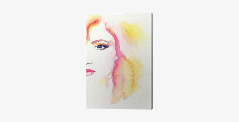 Woman Portrait - Poster: Ismagilova's Woman Portrait .abstract Watercolor, transparent png
