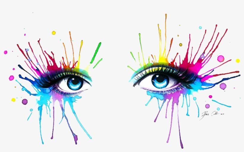Report Abuse - Rainbow Art Eyes, transparent png