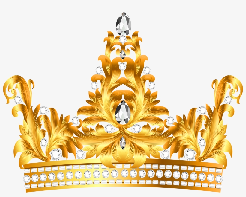 14 Watercolor Handpainted Clipart - Gold Queen Crown Png, transparent png
