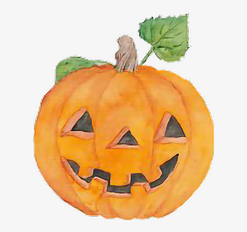 Beautiful Watercolor Jackolantern Pumpkin Halloween - Jack-o'-lantern, transparent png
