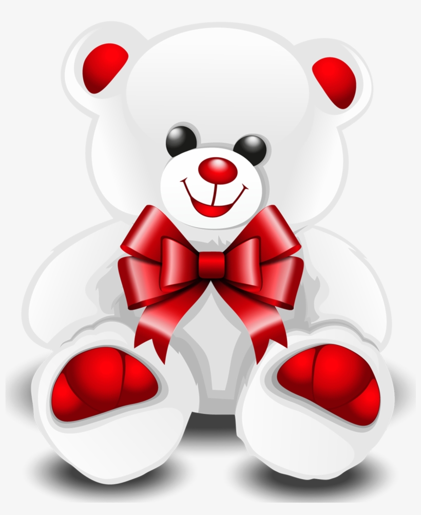 White Teddy Bear Png, transparent png