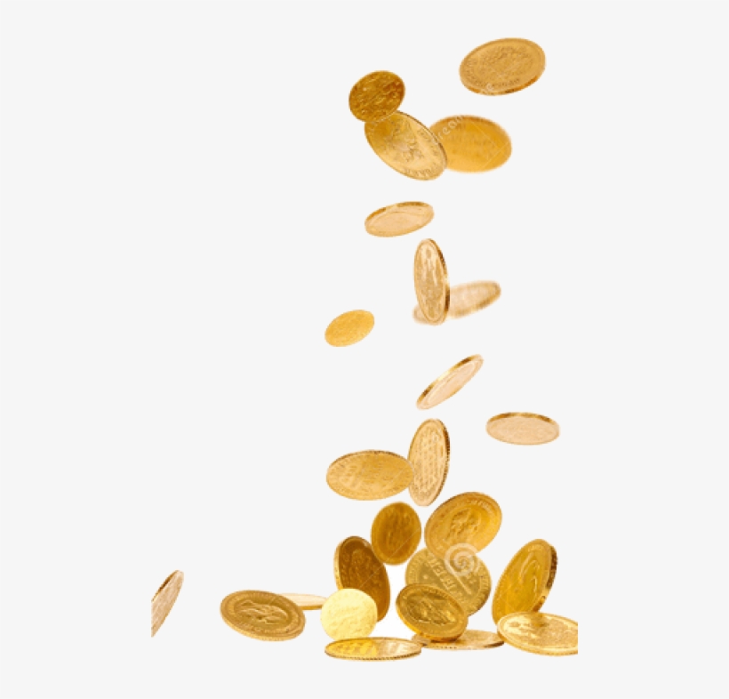 Go To Image - Gold Coins Falling Png, transparent png
