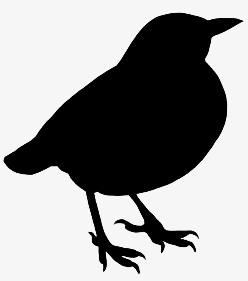 Silhouette Black Of Small Standing Bird - Poetry Silhouette, transparent png