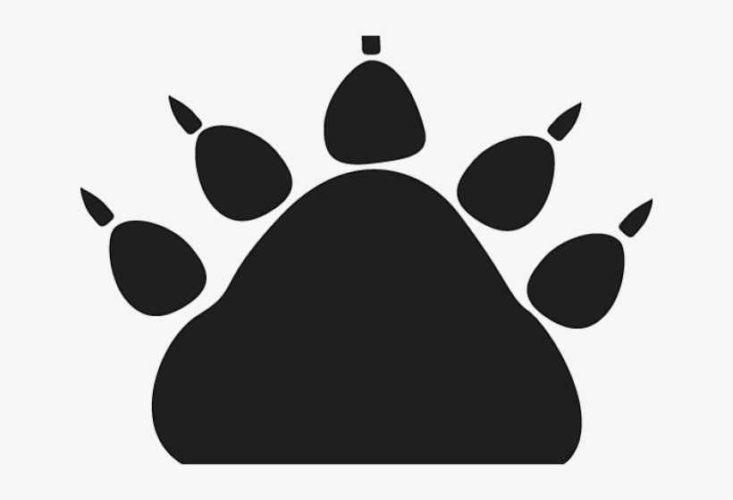 Paw Clipart Black Bear - Bear Paw No Background, transparent png