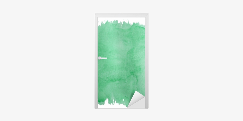 Color Strokes Watercolor Painting Art Door Sticker - Artificial Turf, transparent png