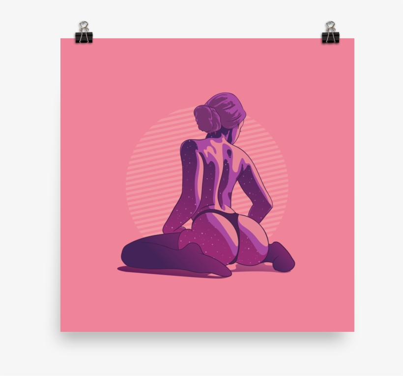 Printed Watercolour Hot Girl Poster Of Sexy Woman In - Sitting, transparent png