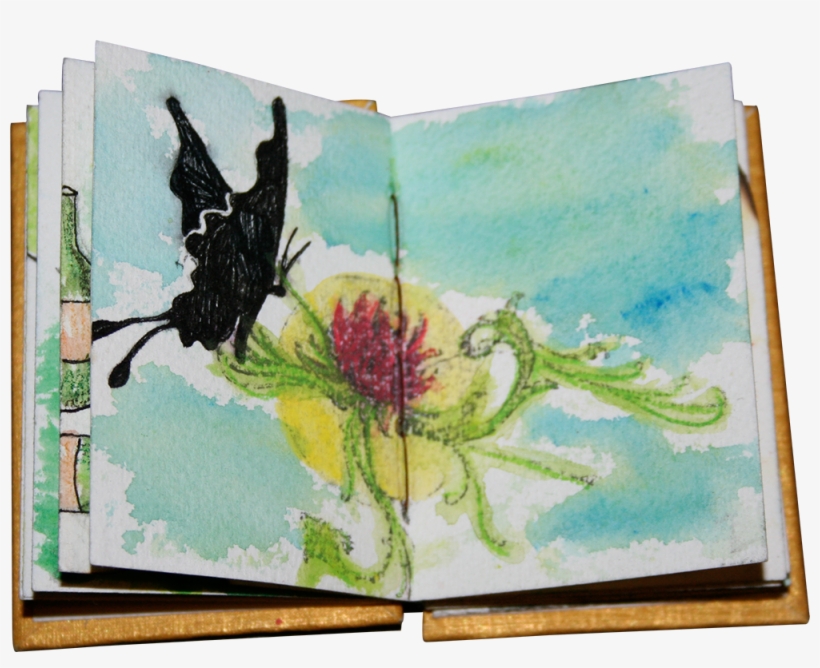 Description A Small , Hand Illustrated, Coptic Bound - Painting, transparent png