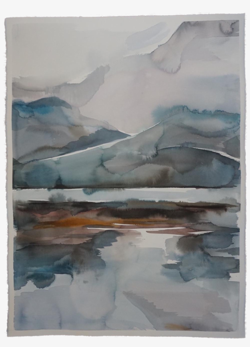 Abstract Landscape Foothills In Watercolor Painting - Watercolor Painting, transparent png