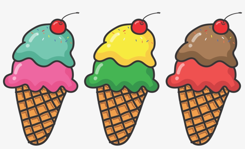 This Free Icons Png Design Of Three Ice Cream Cones, transparent png