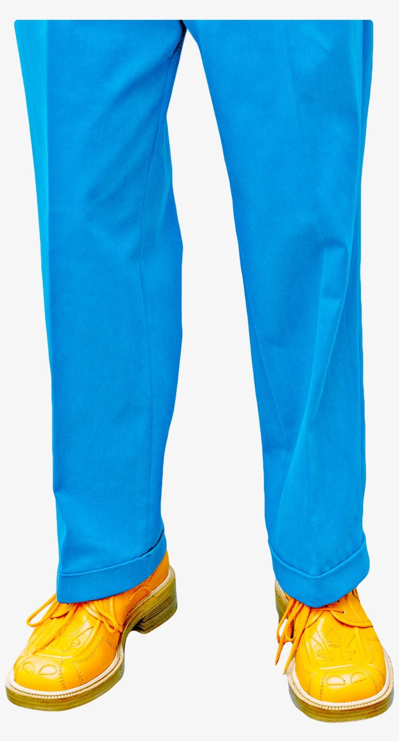 Blue Trousers And Yellow Shoes - Pants And Shoes Png, transparent png