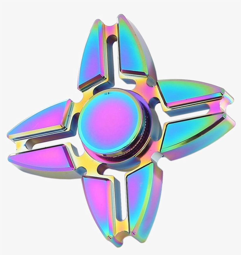 Rainbow Fidget Spinner Transparent - Fidget Spinner, transparent png