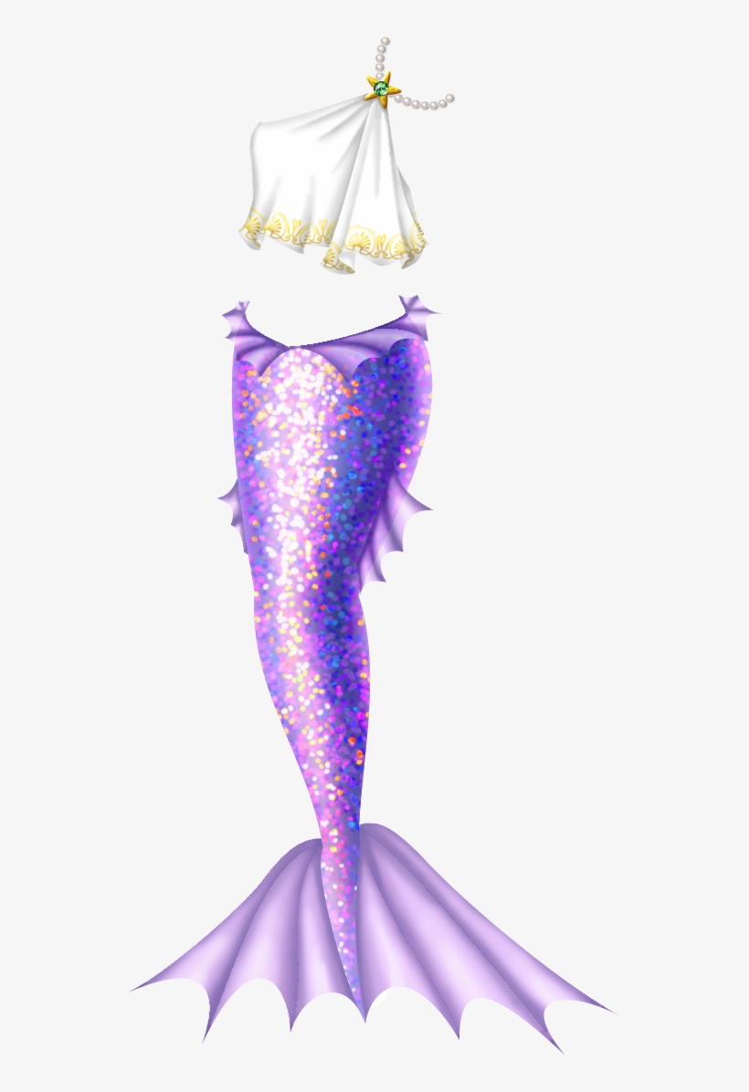 A Bluish-lavender Mermaid Tail With Lighter, Warmer - Doll, transparent png