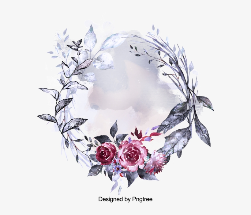 Beautiful Hand Paint Watercolor Frame, Flower, Flowers, - Butterfly Png, transparent png