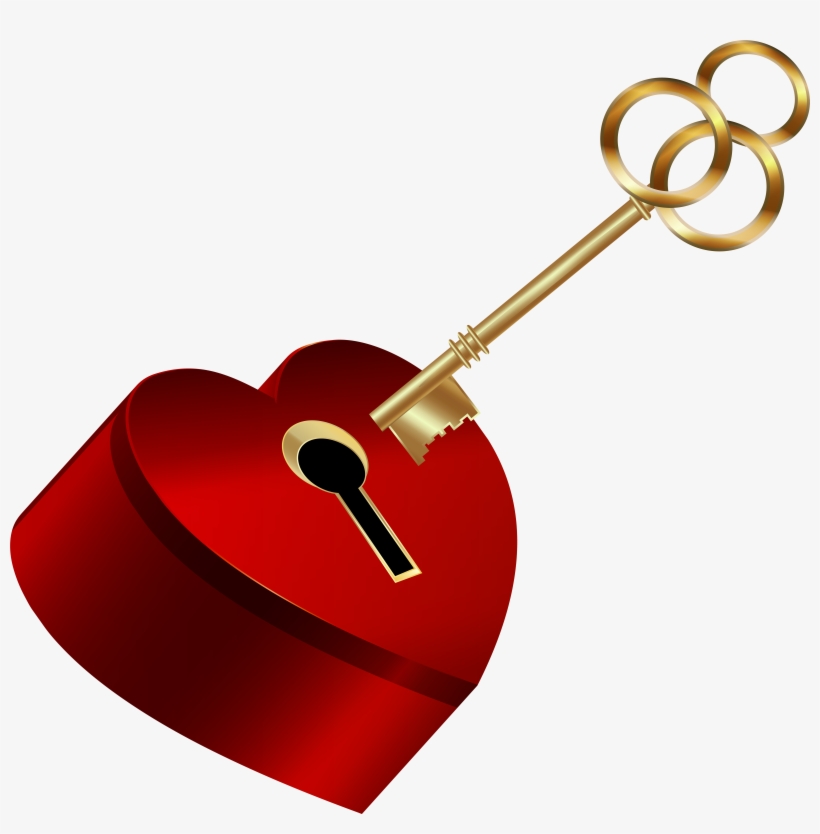 Heart With Key Png Clip Art Image, transparent png