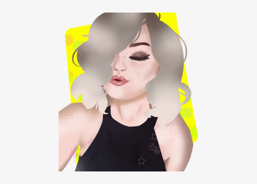 Doodles - Girl, transparent png