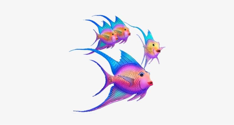 Watercolors - Poissons,fish - Coral Reef Fish, transparent png