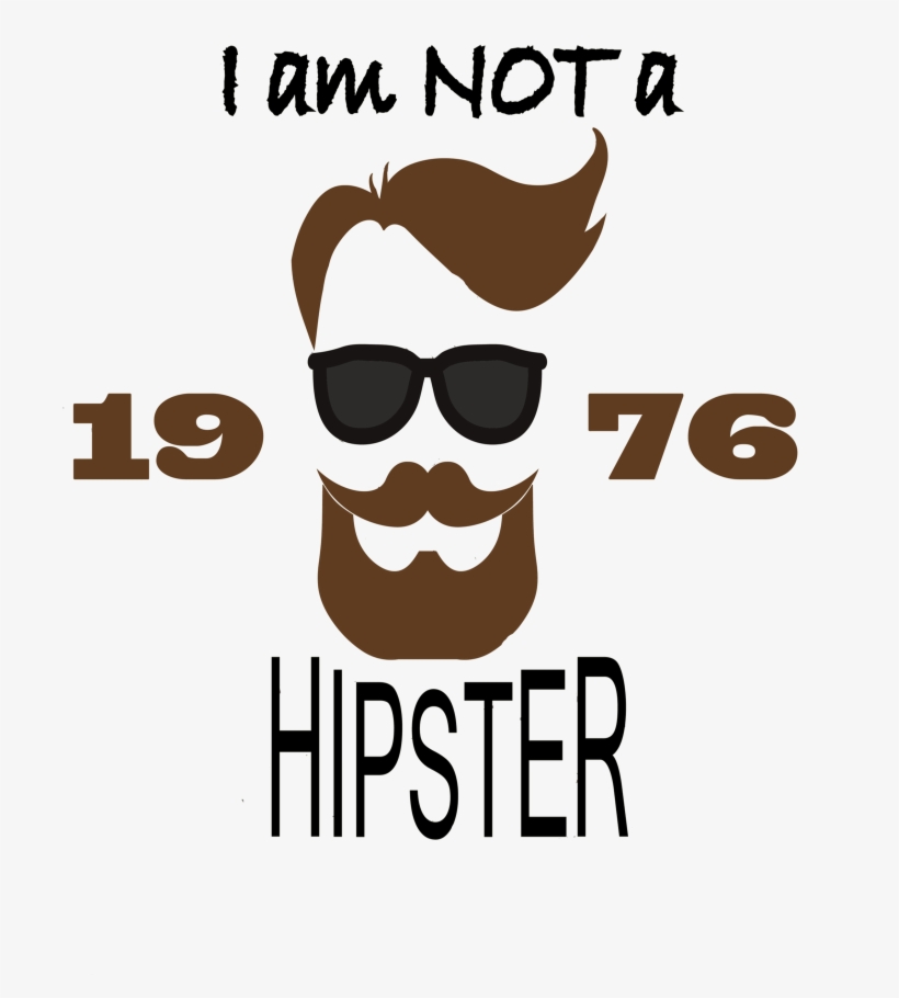 Funny T For Guys With Beards But That Are Not 1976 - Illustration, transparent png