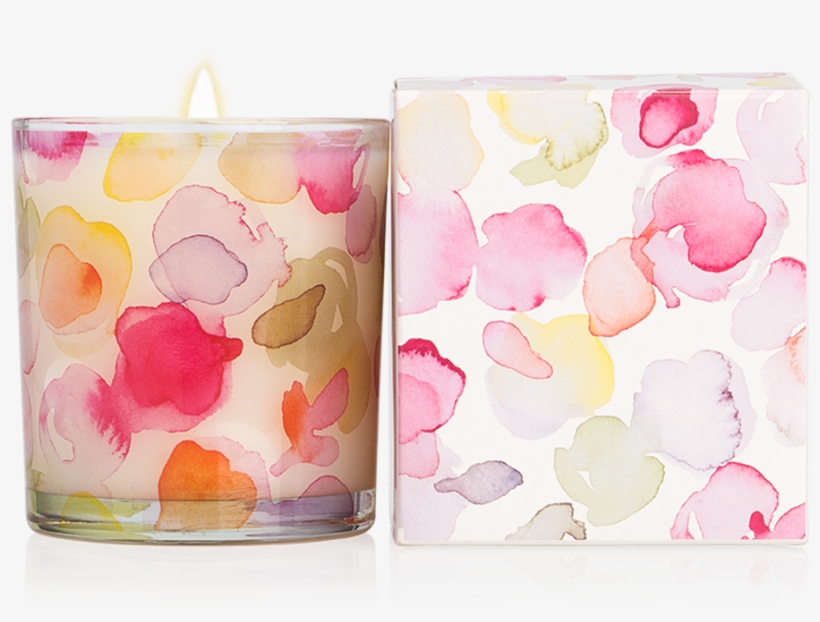 The Watercolour Collection - Crabtree & Evelyn Poppy Petal & Saffron Candle, transparent png