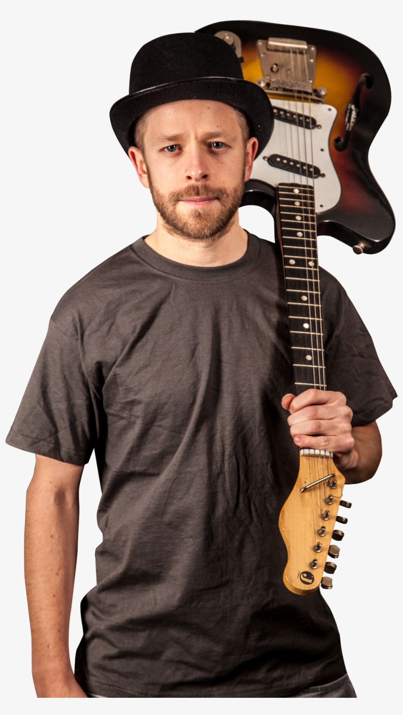 Guitarist Stand And Holds A Guitar Png Image - Guitar Photos On Png, transparent png