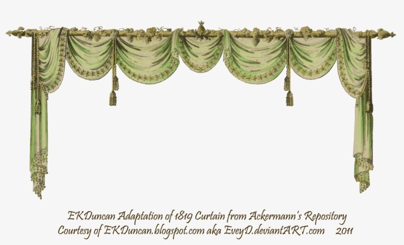 Curtain Only Png - Green Curtains Png, transparent png