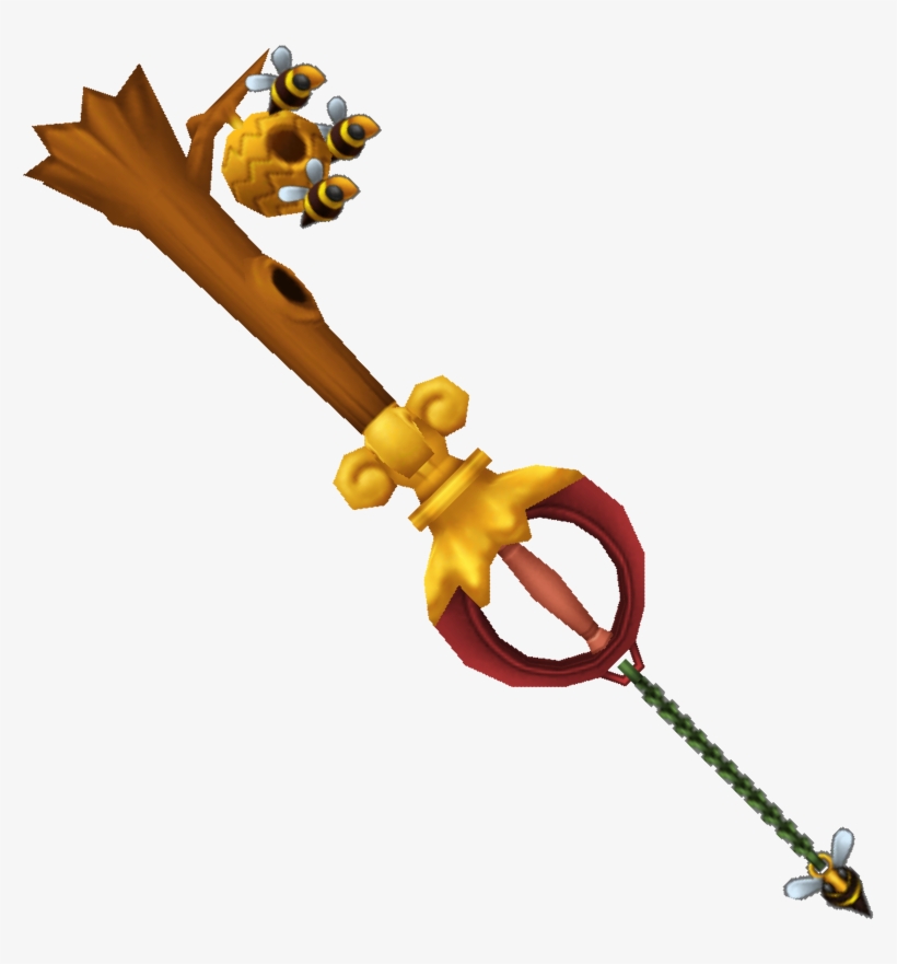 Gold Sword - Http - //images - Wikia - Com/kingdomhearts/i - Kingdom Hearts 2 Winnie The Pooh Keyblade, transparent png