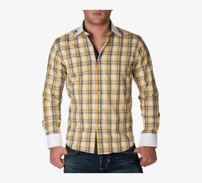 Free Png Check Full Dress Shirt Yellow Png Images Transparent - Shirt Png, transparent png