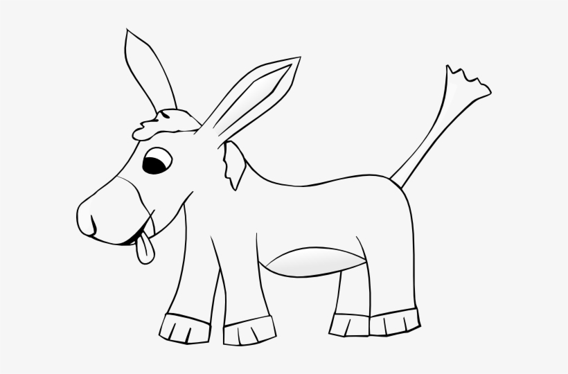 How To Set Use Donkey Outline Svg Vector, transparent png