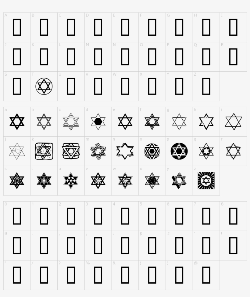 Sl Star Of David Font - Number, transparent png