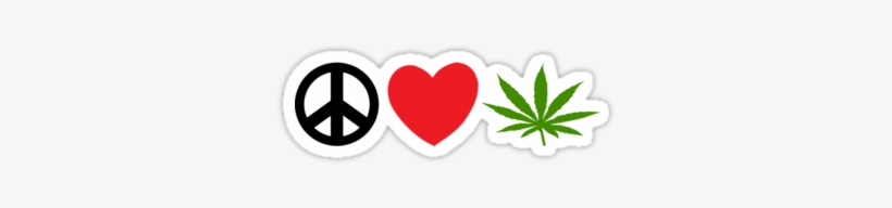 Weed Clipart Peace - Weed Sticker, transparent png