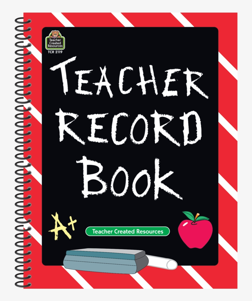 Tcr2119 Chalkboard Teacher Record Book Image - Class Record Book For Teachers, transparent png
