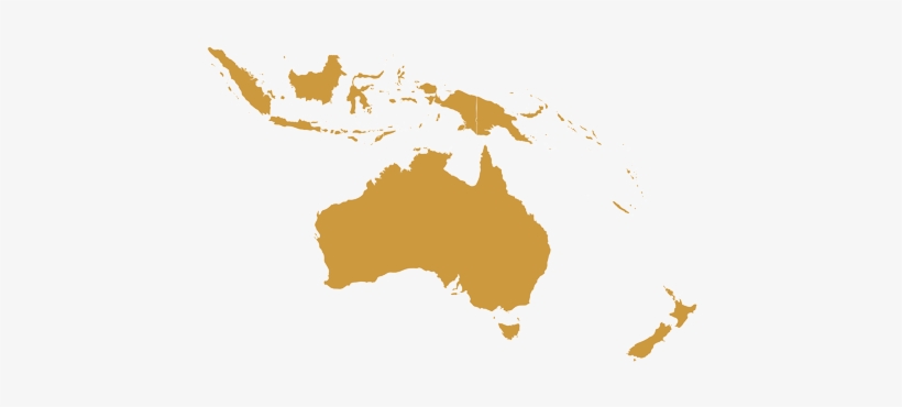 Map Of Ocenia - Australia And The South Pacific, transparent png