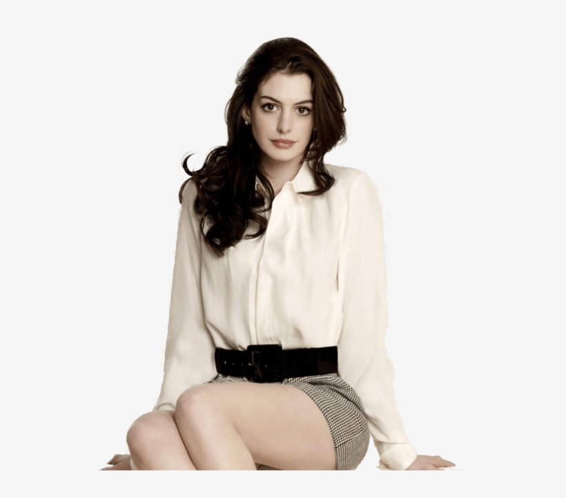 Anne Hathaway Sitting Png - Anne Hathaway Png, transparent png