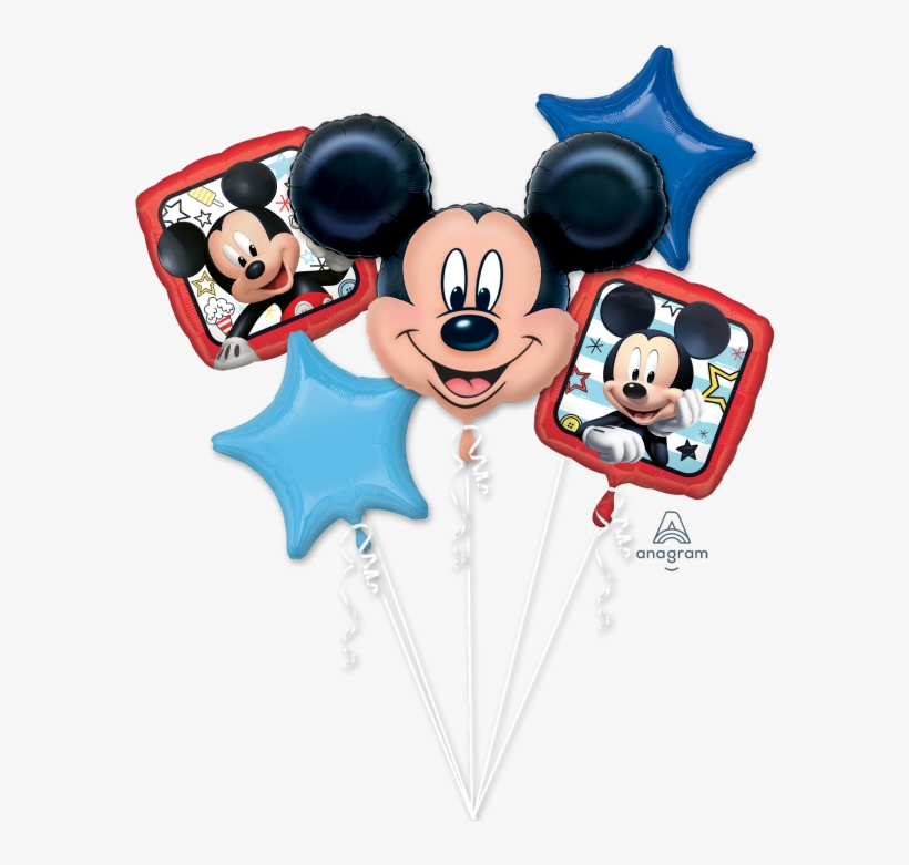 Mickey Mouse Bouquet - 27" Mickey Mouse Head Balloon - Mylar Balloons Foil, transparent png