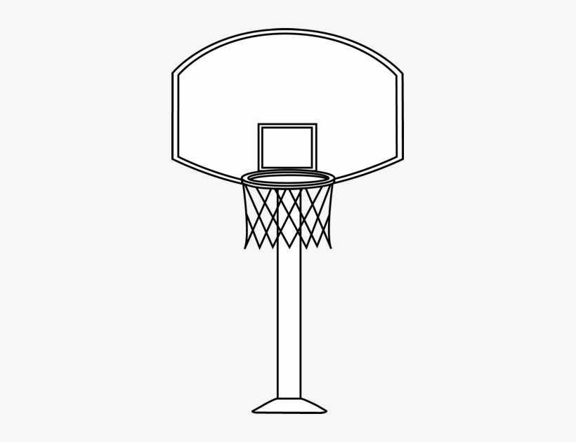 Banner Black And White Download Clip Art - Black And White Basketball Goal, transparent png