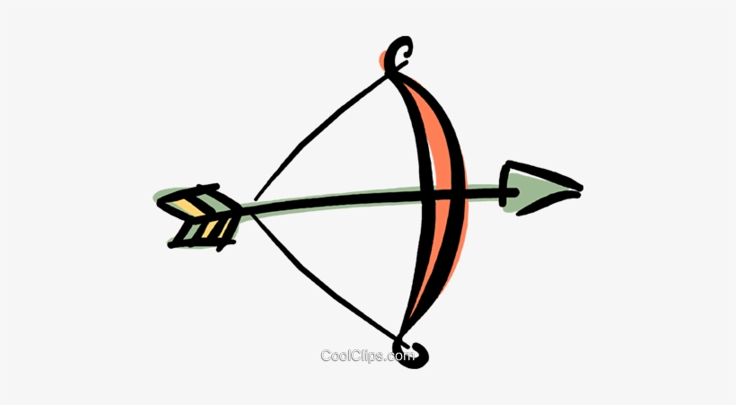 Bow & Arrow Royalty Free Vector Clip Art Illustration - Bow And Arrow, transparent png