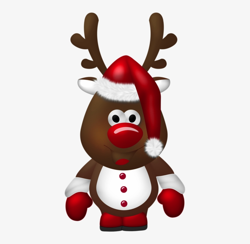 Cute Christmas Reindeer Transparent Png Clipart - Christmas Reindeer Transparent Background, transparent png