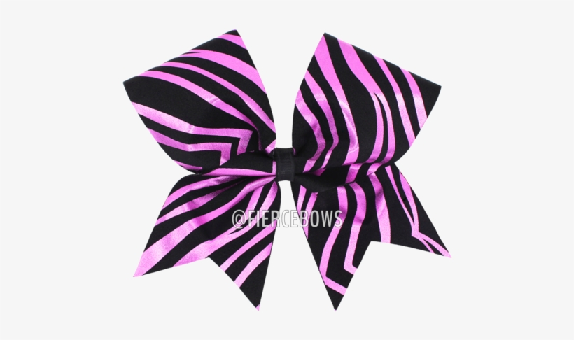 Metallic Zebra Bow - Breast Cancer, transparent png