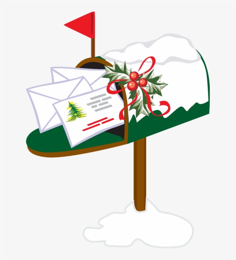 Card Clipart Mailbox - Christmas Mailbox Clipart, transparent png