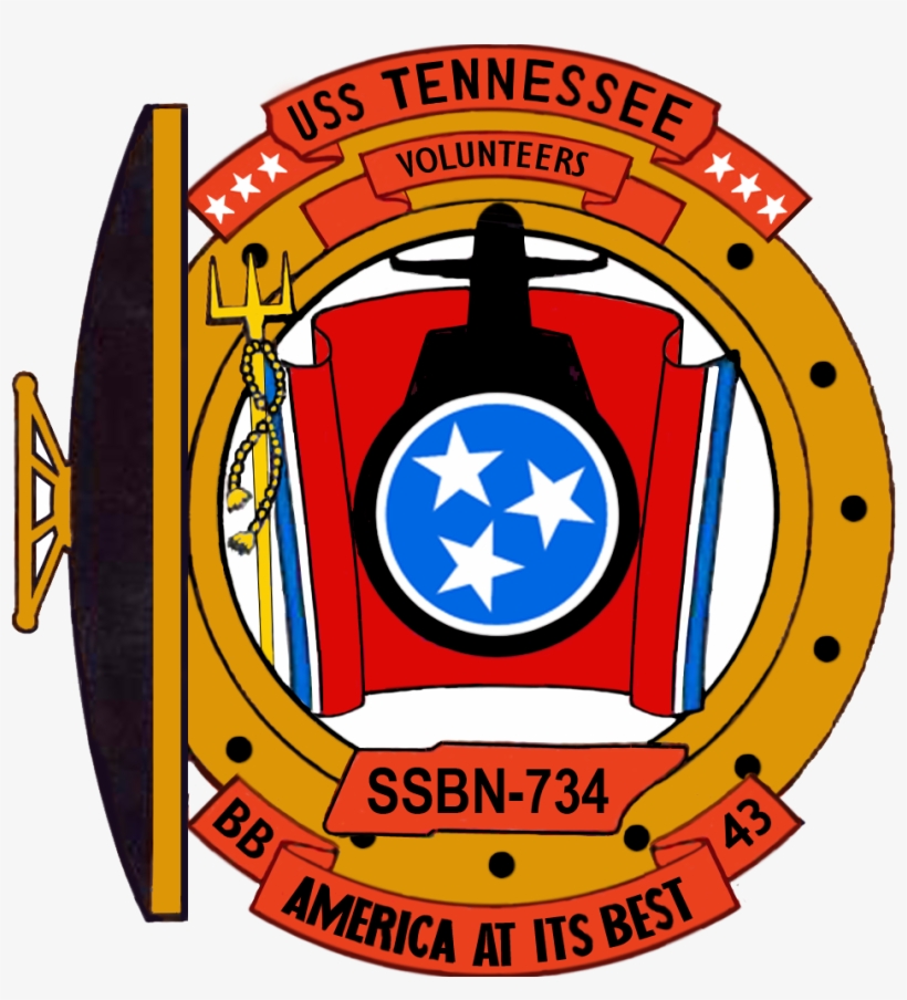 Uss Tennessee Ssbn 734 Coa - Uss Tennessee Ssbn 734 Logo, transparent png